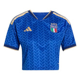 2026 Italy Women's Stadium Home Cropped Soccer Jersey Bold Blue