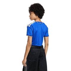 2026 Italy Women's Stadium Home Cropped Soccer Jersey Bold Blue