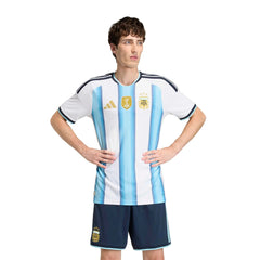 2026 Argentina Men's Authentic Home Soccer Jersey White / Icey Blue / Light Blue