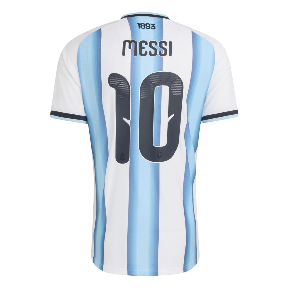 2026 Argentina Men's Authentic Home Messi #10 Soccer Jersey White / Icey Blue / Light Blue
