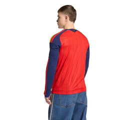 2026 Spain Men's Stadium Home Long-Sleeve Soccer Jersey Vivid Red