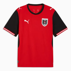 2026 Austria Men's Stadium Home Soccer Jersey Puma Red-Puma Black