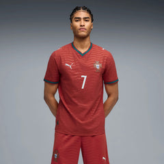 2026 Portugal Men's Authentic Home Ronaldo #7 Soccer Jersey Club Red-Green Lagoon