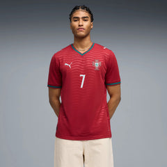 2026 Portugal Men's Stadium Home Ronaldo #7 Soccer Jersey Club Red-Green Lagoon