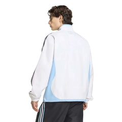 2006 Argentina Men's Retro Home Track Top White / Clear Blue