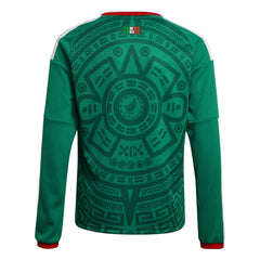2026 Mexico Youth Stadium Home Long-Sleeve Soccer Jersey Bold Green