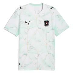 2026 Austria Men's Stadium Away Soccer Jersey Puma White-Mint Melt