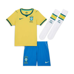 2026-27 Brazil Little Kids' Stadium Home Kit Canary/Light Menta/Geode Teal