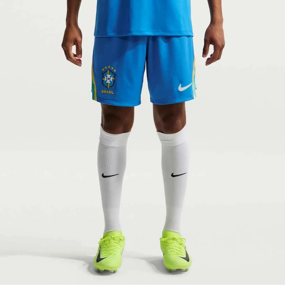 2026-27 Brazil Men's Stadium Home Shorts LT Photo Blue/Light Menta/White