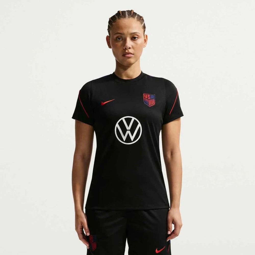 2026-27 USMNT Women's Strike Top Black/Black/Challenge Red