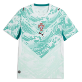 2026-27 Portugal Men's Stadium Away Soccer Jersey Puma White-Green Lagoon
