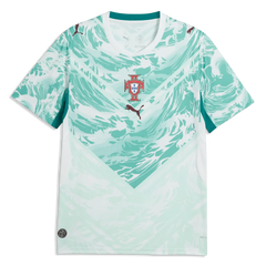 2026-27 Portugal Men's Stadium Away Soccer Jersey Puma White-Green Lagoon