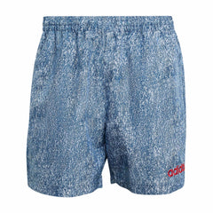 USA Men's Denim Graphic Shorts White / Dark Blue