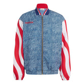 USA Men's Denim Graphic Track Top White / Dark Blue