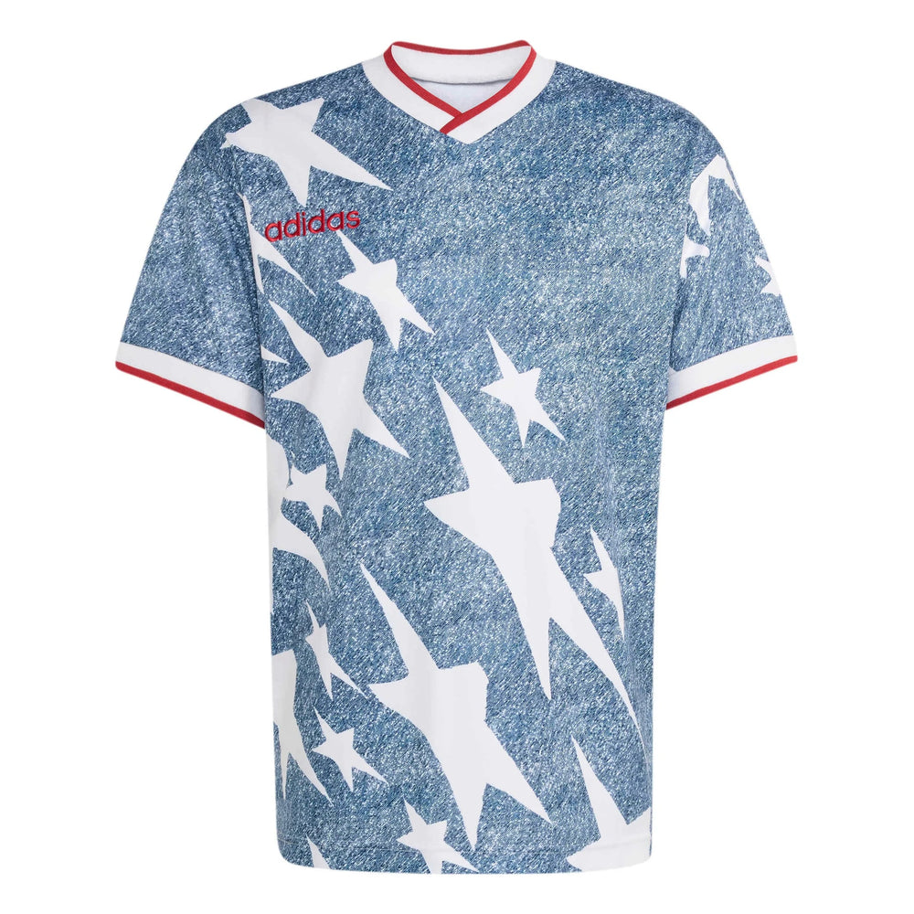USA Men's Denim Graphic Jersey White / Dark Blue