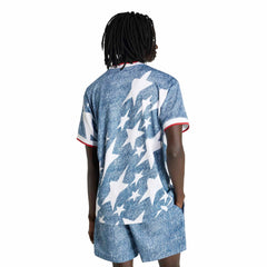 USA Men's Denim Graphic Jersey White / Dark Blue