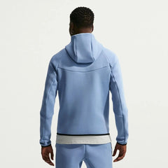 2026-27 England Men's Full-Zip Tech Fleece Hoodie Work Blue/White