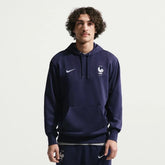 2026-27 France Men's Club French Terry Pullover Hoodie Blackened Blue/White