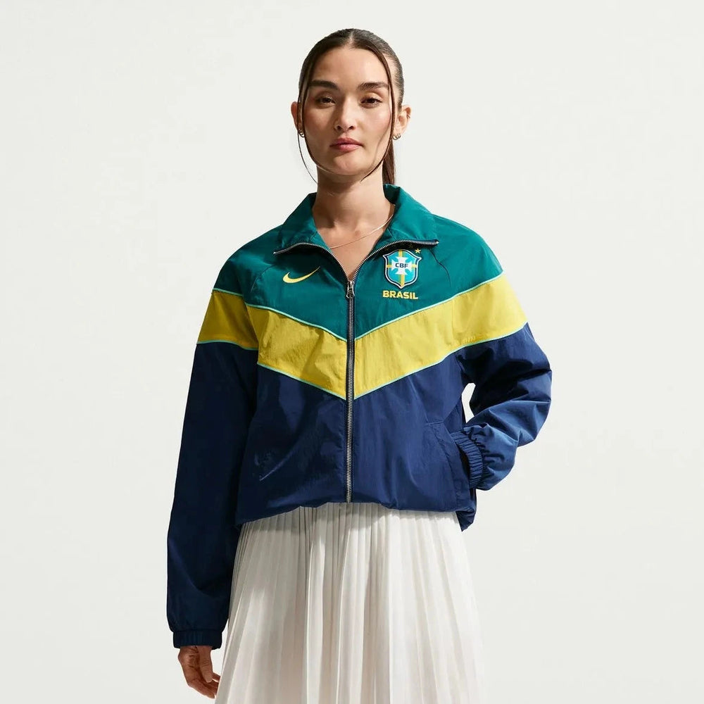 2026-27 Brazil Women's UV Woven Jacket Coastal Blue/Geode Teal/Midwest Gold/Midwest Gold