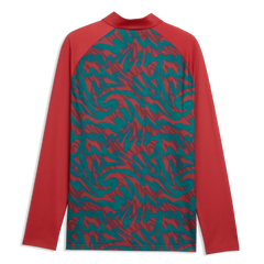 2026-27 Portugal Men's 1/4 Zip Pre-Match Top Club Red-Green Lagoon