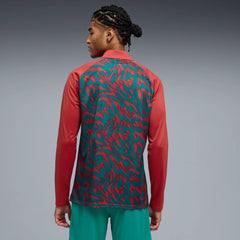 2026-27 Portugal Men's 1/4 Zip Pre-Match Top Club Red-Green Lagoon