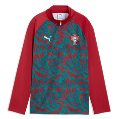 2026-27 Portugal Youth 1/4 Zip Pre-Match Top Club Red-Green Lagoon