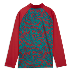 2026-27 Portugal Youth 1/4 Zip Pre-Match Top Club Red-Green Lagoon