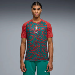 2026-27 Portugal Men's Pre-Match Soccer Jersey Club Red-Green Lagoon