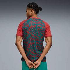 2026-27 Portugal Men's Pre-Match Soccer Jersey Club Red-Green Lagoon