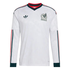 2026 Mexico Men's Authentic Away Long-Sleeve Soccer Jersey White