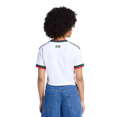 2026 Mexico Women's Stadium Away Cropped Soccer Jersey White