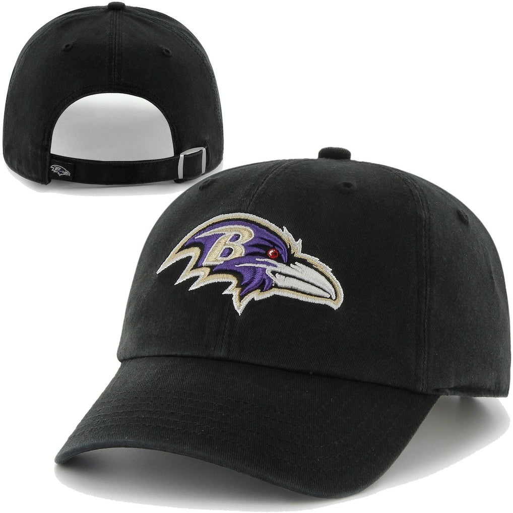 '47 Brand Baltimore Ravens Clean Up Adjustable Hat - Black for sale