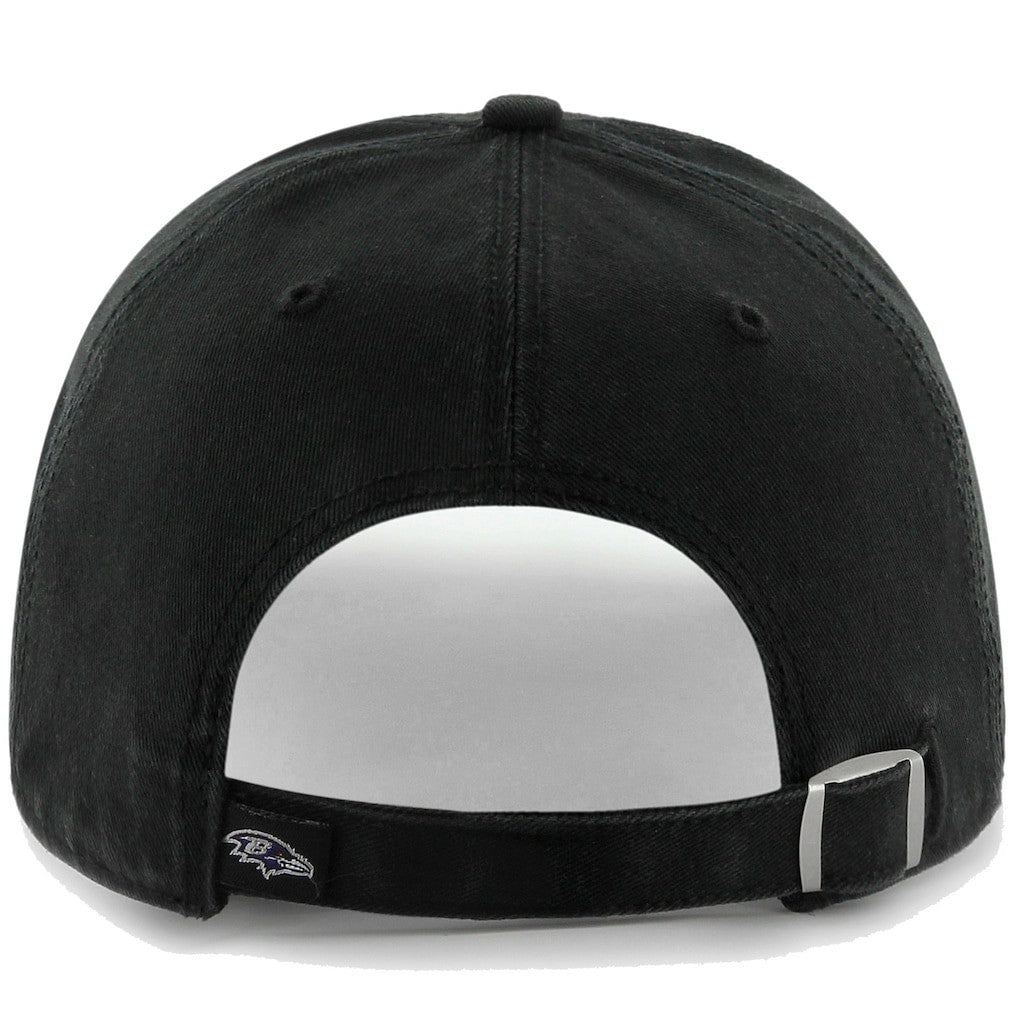 '47 Brand Baltimore Ravens Clean Up Adjustable Hat - Black for sale