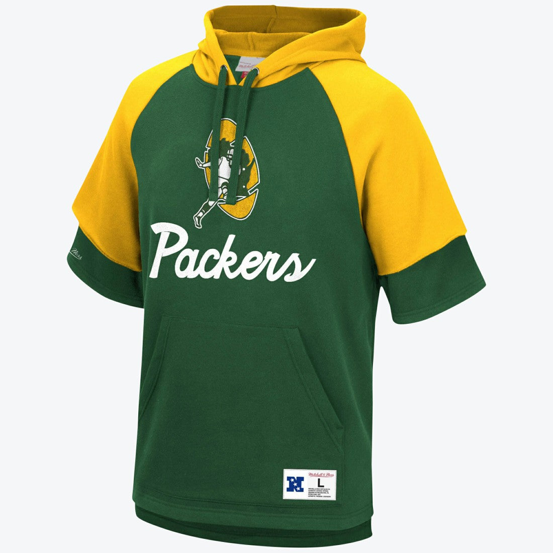 Green Bay Packers Short Sleeve Fleece Hoodie sale