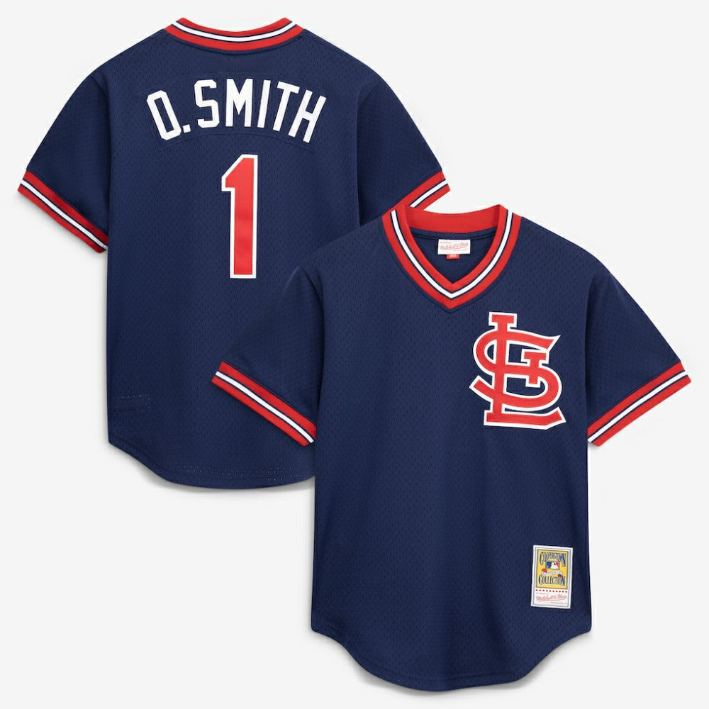 Ozzie Smith St. Louis Cardinals Authentic Batting Practice Jersey Navy