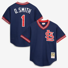 Ozzie Smith St. Louis Cardinals Authentic Batting Practice Jersey Navy