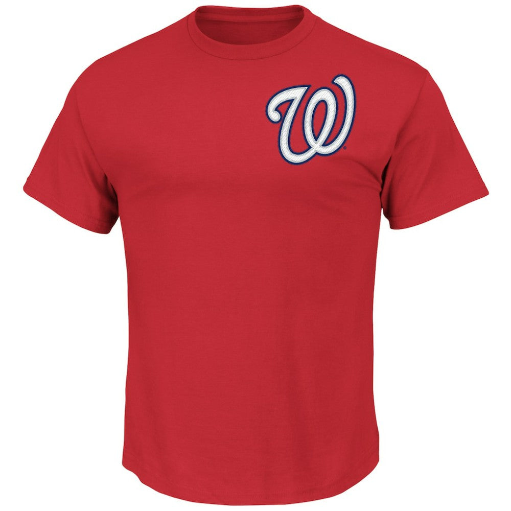 Washington Nationals Majestic New Wordmark T-Shirt Red