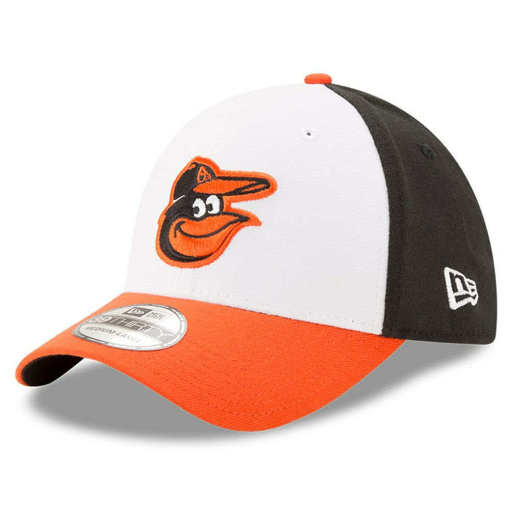 Baltimore Orioles MLB Team Classic Logo 39THIRTY Flex Hat White/Orange
