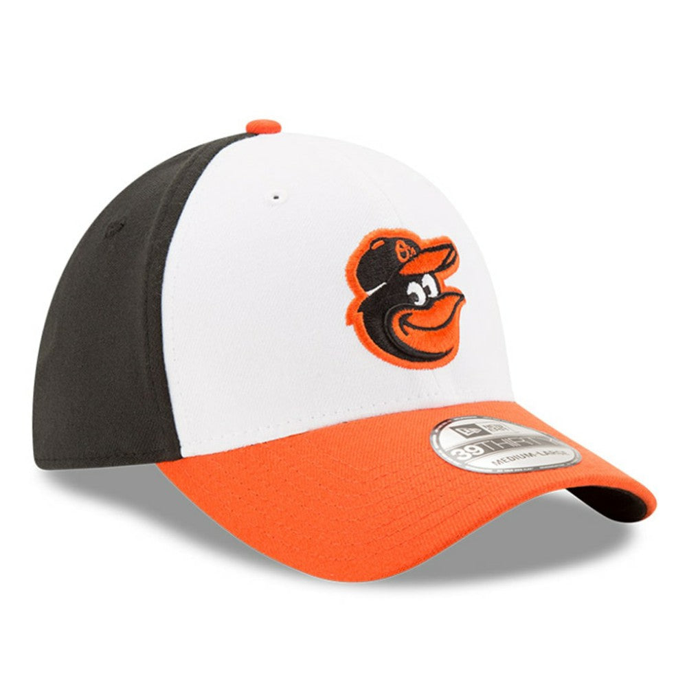 Baltimore Orioles MLB Team Classic Logo 39THIRTY Flex Hat White/Orange
