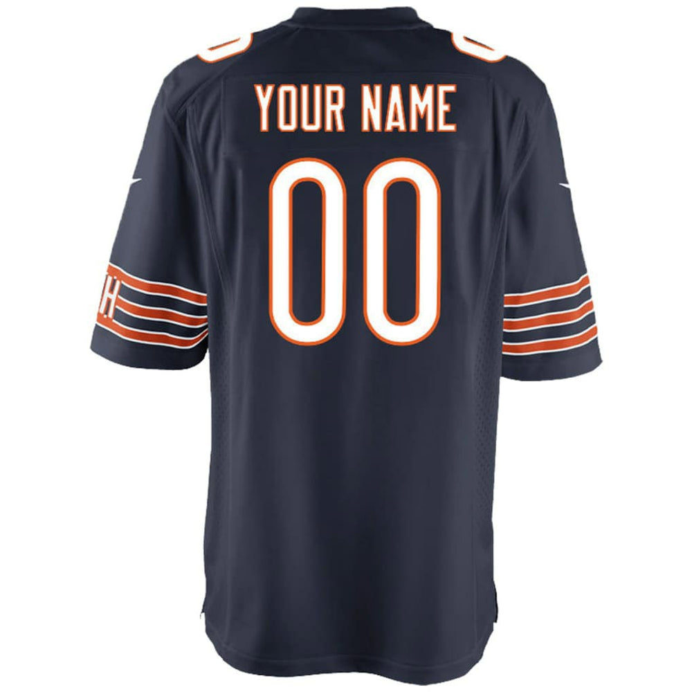 Chicago Bears Youth Custom Game Jersey - Navy outlet