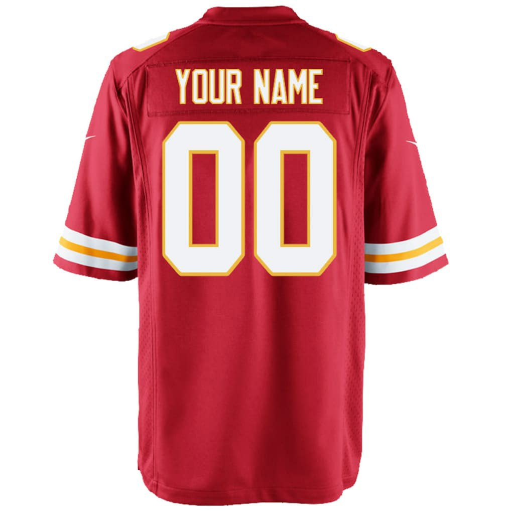 Kansas City Chiefs Youth Custom Game Jersey - Red for sale
