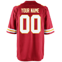Kansas City Chiefs Youth Custom Game Jersey - Red for sale