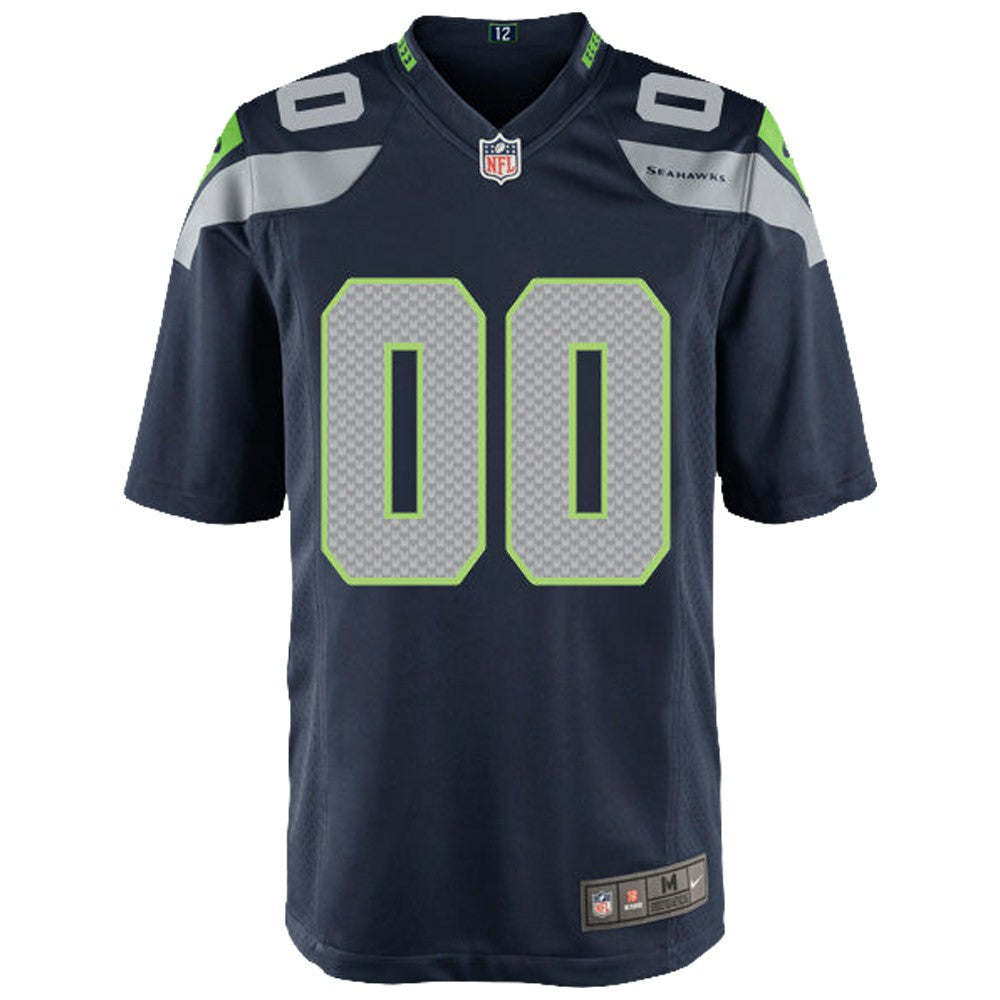Seattle Seahawks Youth Custom Game Jersey - College Navy outlet