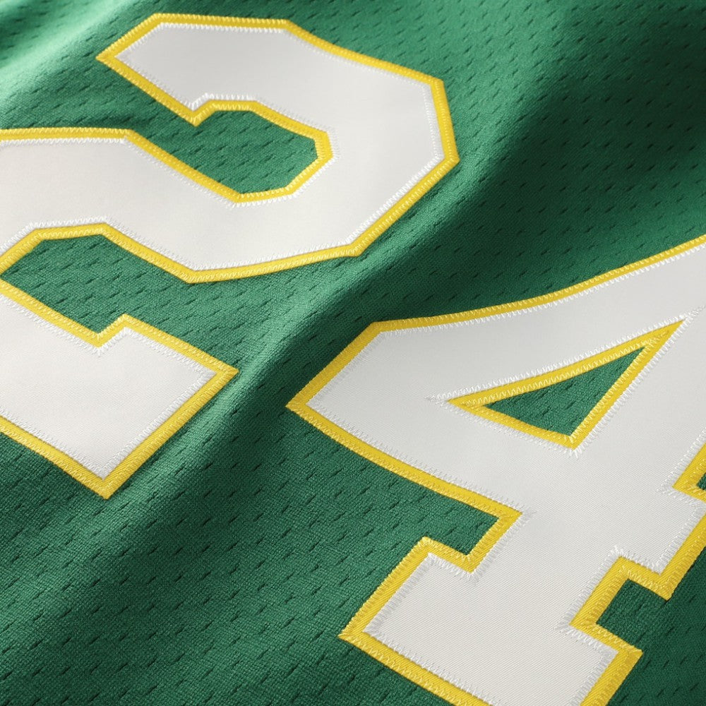 Rickey Henderson Athletics Authentic Batting Practice Jersey Green