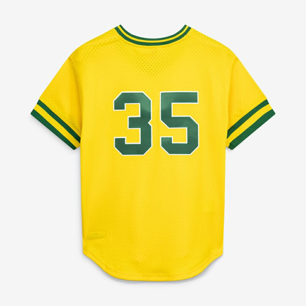 Rickey Henderson Athletics Authentic Batting Practice Jersey Yellow