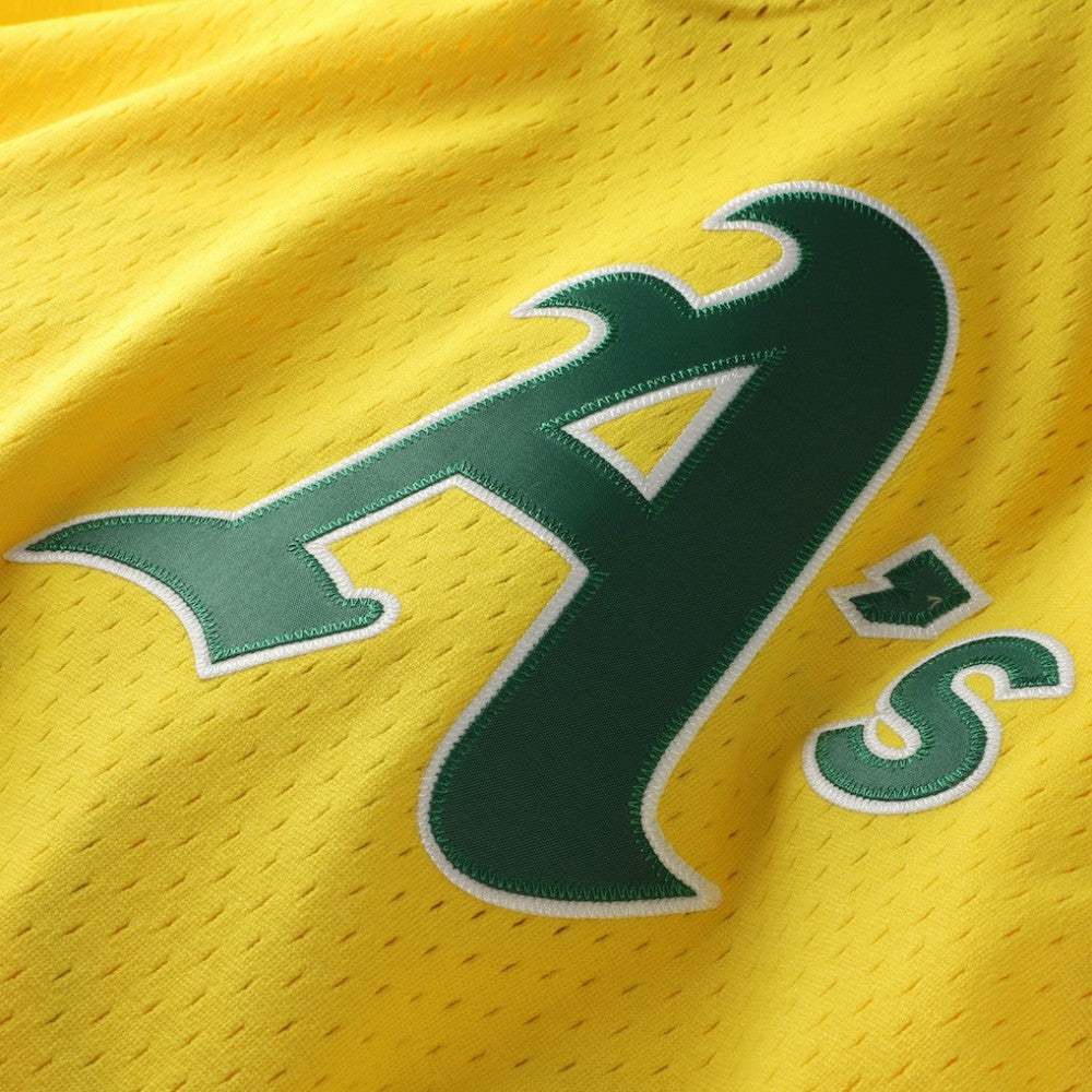 Rickey Henderson Athletics Authentic Batting Practice Jersey Yellow