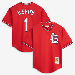 Ozzie Smith St. Louis Cardinals Authentic Batting Practice Jersey Scarlet