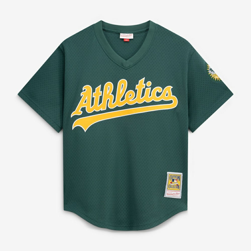 Rickey Henderson Athletics Authentic Batting Practice Jersey Green