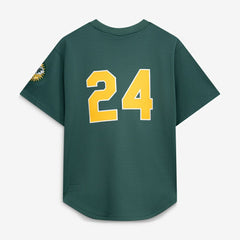 Rickey Henderson Athletics Authentic Batting Practice Jersey Green