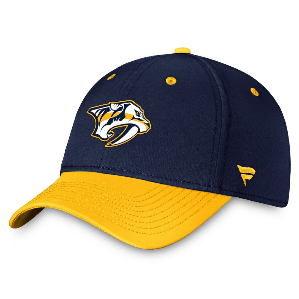 Nashville Predators Fanatics Authentic Pro Rink Two-Tone Flex Hat – Navy/Gold Hats